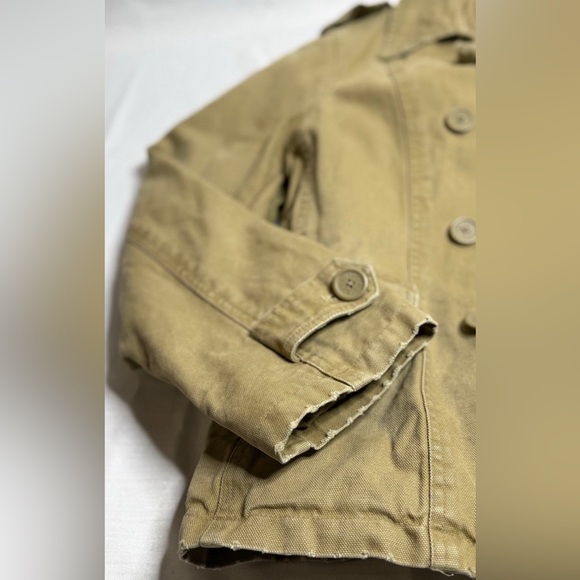 American Eagle Outfitters Women’s Double Breasted Canvas Jacket Size Large - Picture 3 of 10